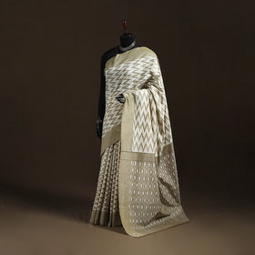 Pochampally Ikat Weave Mercerised Cotton Saree 11