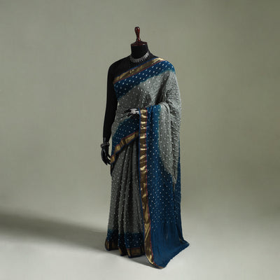 Kutch Tie-Dye Bandhani Cotton Saree with Blouse Piece 51