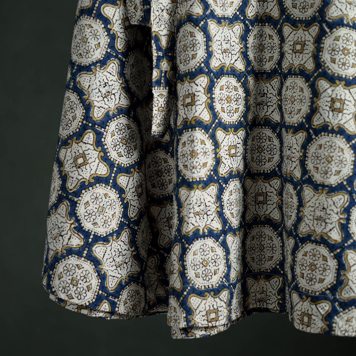 Ajrakh Hand Block Print Cotton Wrap Around Skirt 11