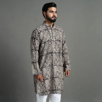 Kalamkari Block Printed Cotton Men Long Kurta 07