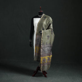 Mata Ni Pachedi Handpainted Natural Dyed Chanderi Silk Handloom Dupatta 25