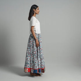 Shop Block Print Sanganeri Floral Skirt for Women