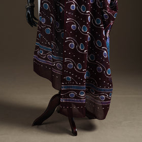 Brown - Hand Batik Print Cotton Dupatta 44