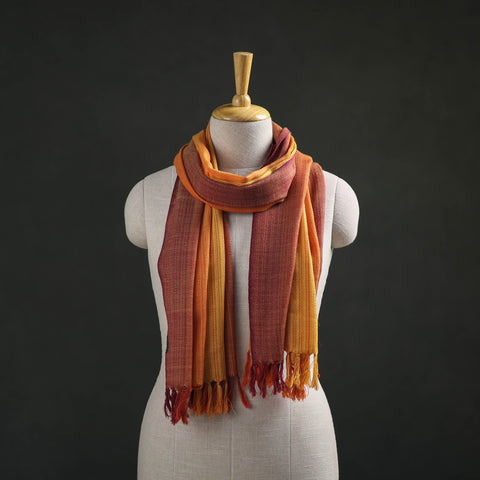 Multicolor - Double Shade Kumaun Handwoven Pure Merino Wool Stole 154