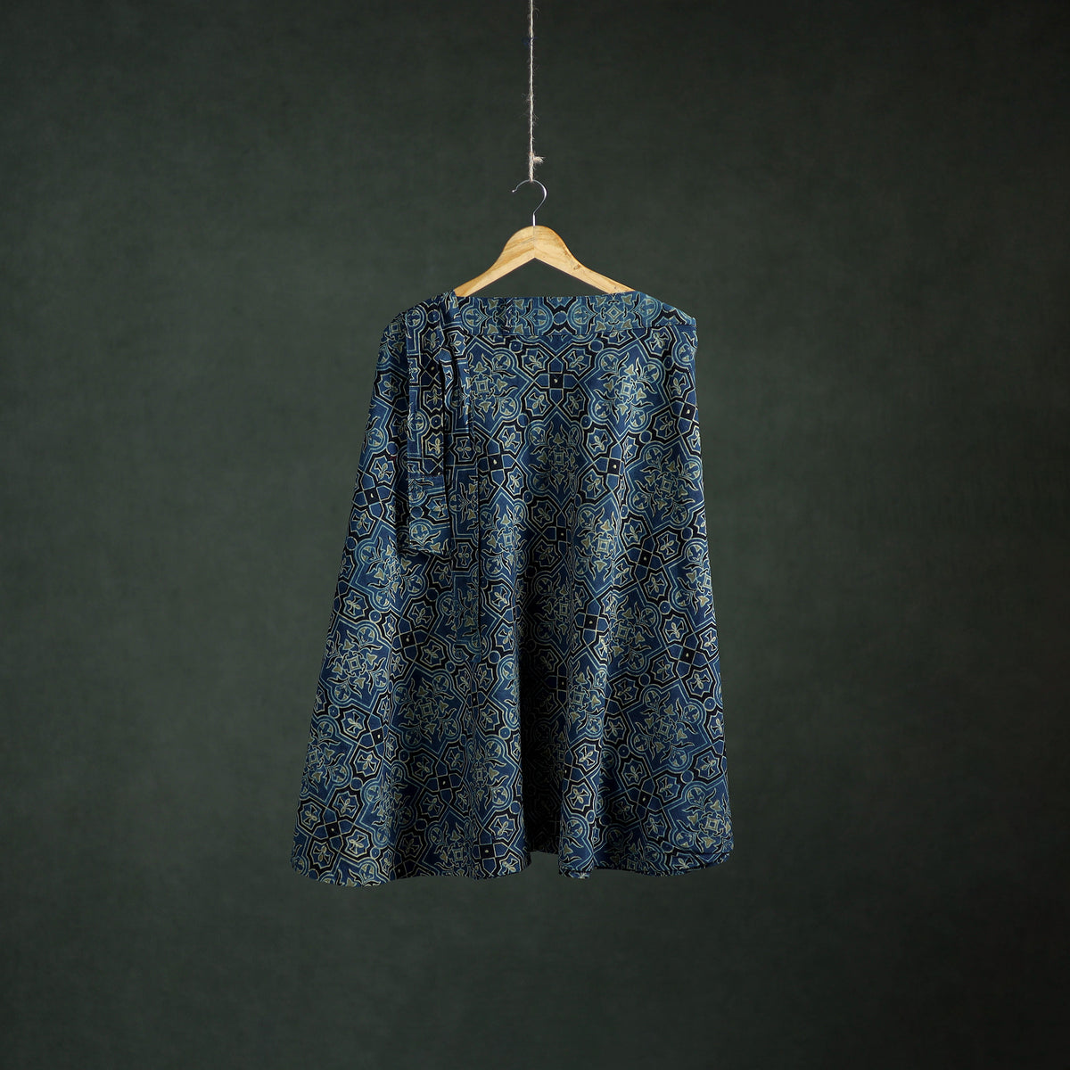 Ajrakh Hand Block Print Cotton Wrap Around Skirt 12