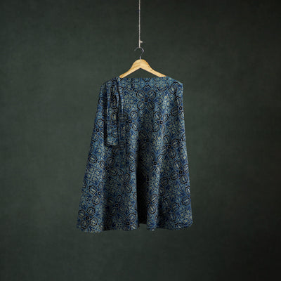 Ajrakh Hand Block Print Cotton Wrap Around Skirt 12