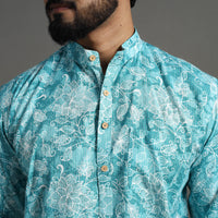 Kantha Stitch Cotton Short Sanganeri Kurta for Men 08