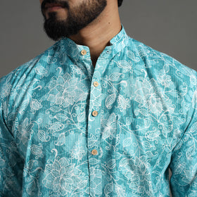 Buy Kantha Stitch Cotton Short Jaipur Kurta for Men
