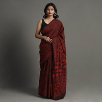 block printed saree