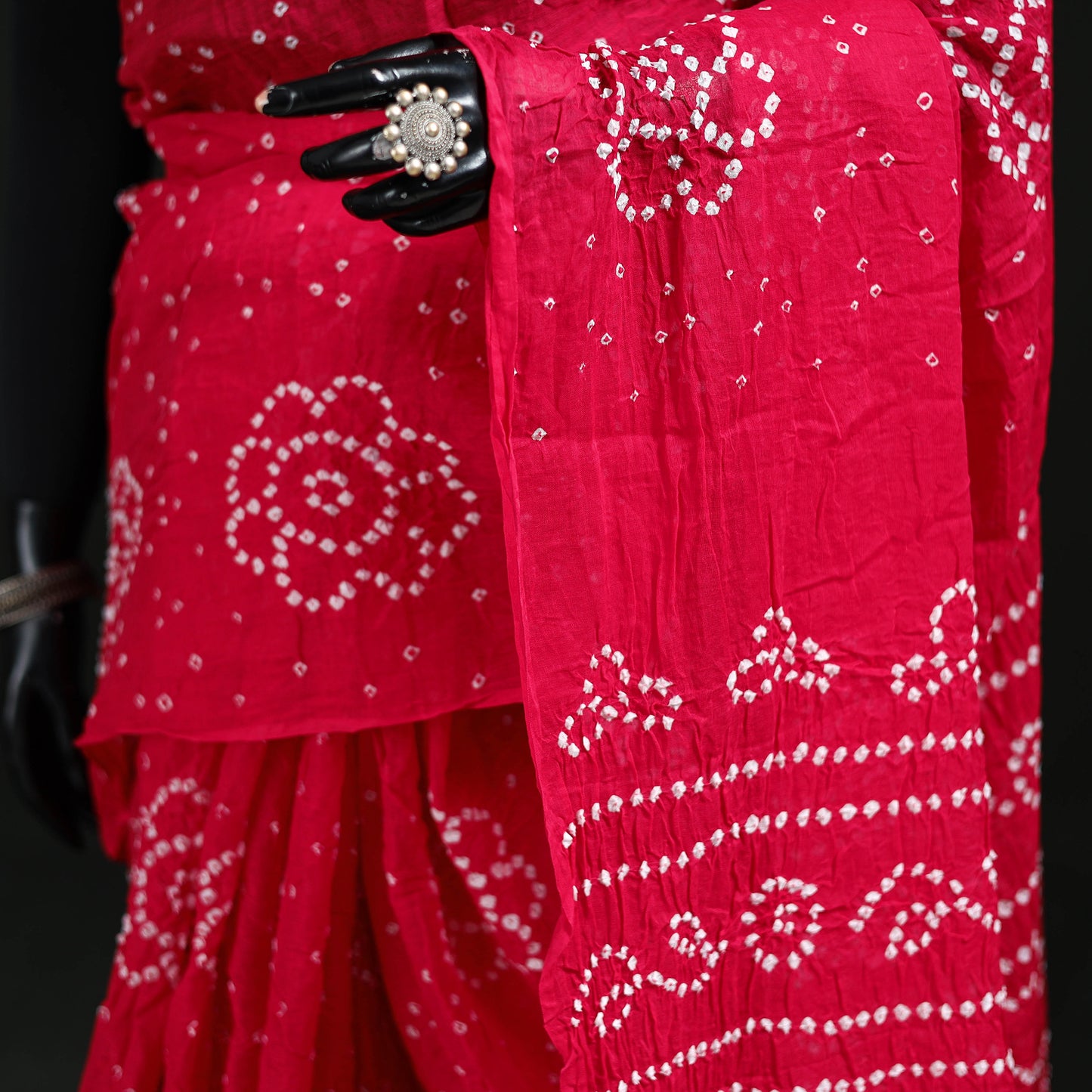 Kutch Bandhani Tie-Dye Cotton Saree 63