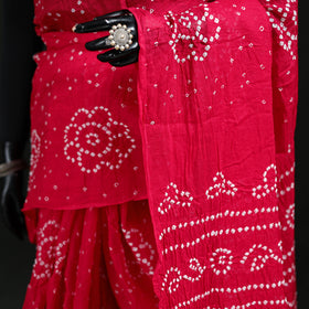 Kutch Bandhani Tie-Dye Cotton Saree 63
