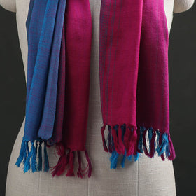 Multicolor - Double Shade Kumaun Handwoven Pure Merino Wool Stole 156