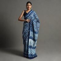 block printed saree