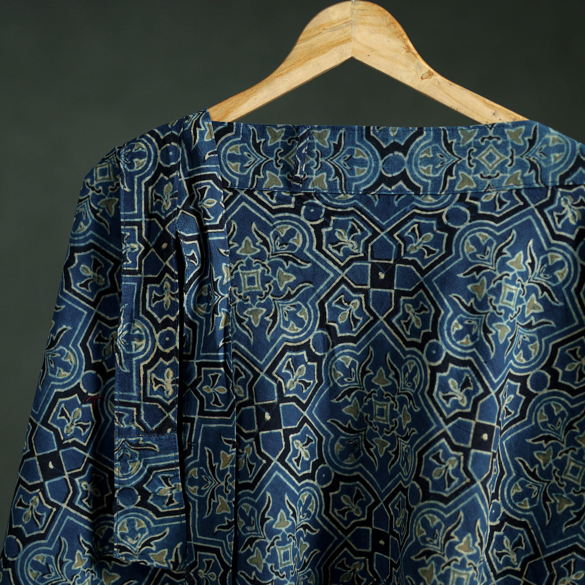 Ajrakh Hand Block Print Cotton Wrap Around Skirt 12
