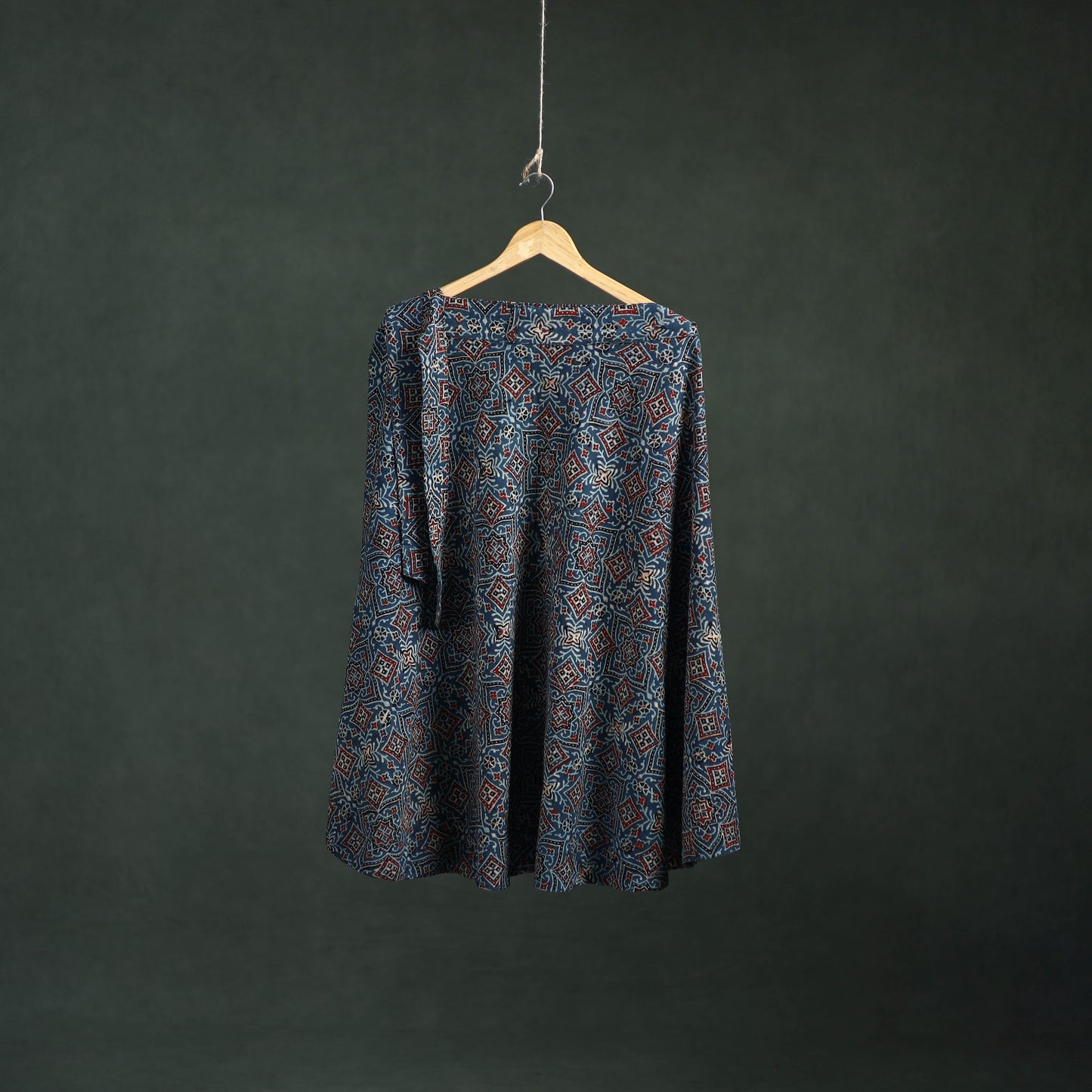 Ajrakh Hand Block Print Cotton Wrap Around Skirt 34