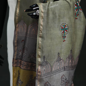 Mata Ni Pachedi Handpainted Natural Dyed Chanderi Silk Handloom Dupatta 25