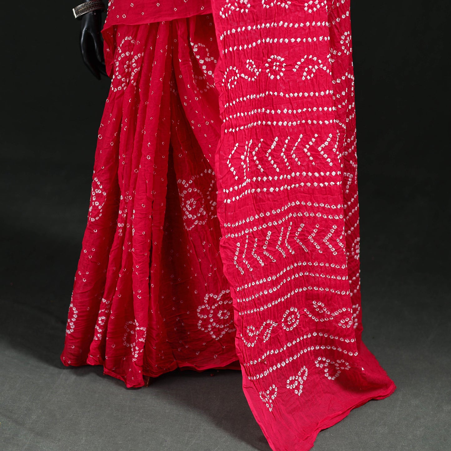 Kutch Bandhani Tie-Dye Cotton Saree 63