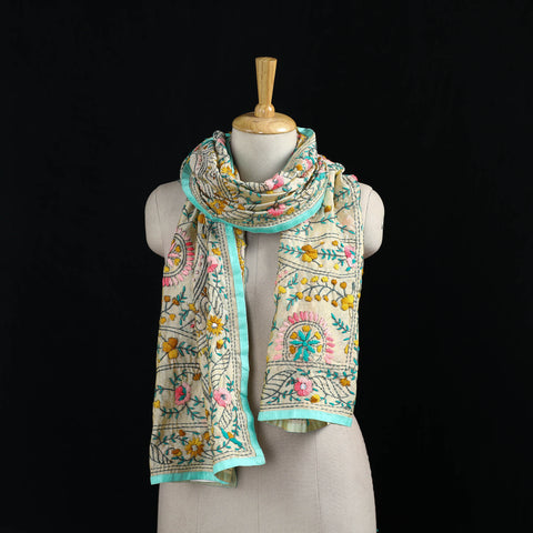 Ranihati Chanderi Silk Hand Embroidered Stole 09