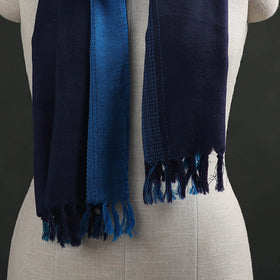 Multicolor - Double Shade Kumaun Handwoven Pure Merino Wool Stole 157