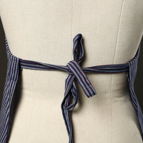 Blue Jhiri Handloom Cotton Apron with Pocket
