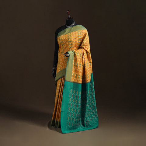 Pochampally Ikat Weave Mercerised Cotton Saree 12