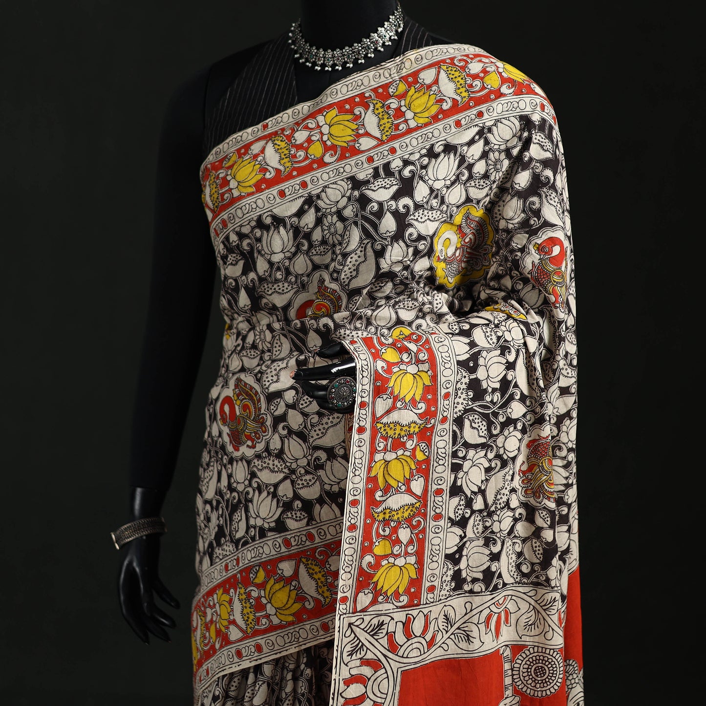Kalamkari Printed Cotton Saree 14