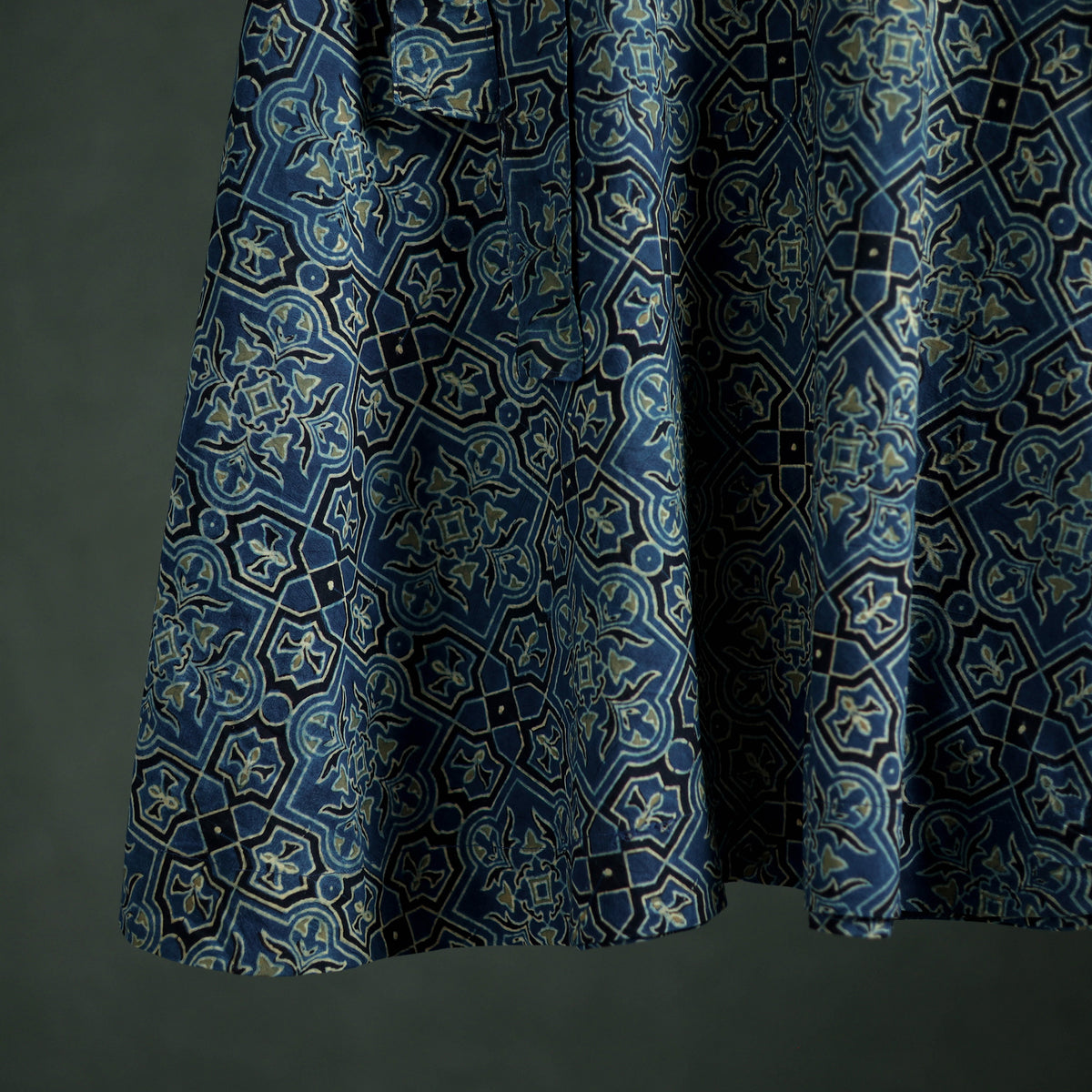 Ajrakh Hand Block Print Cotton Wrap Around Skirt 12