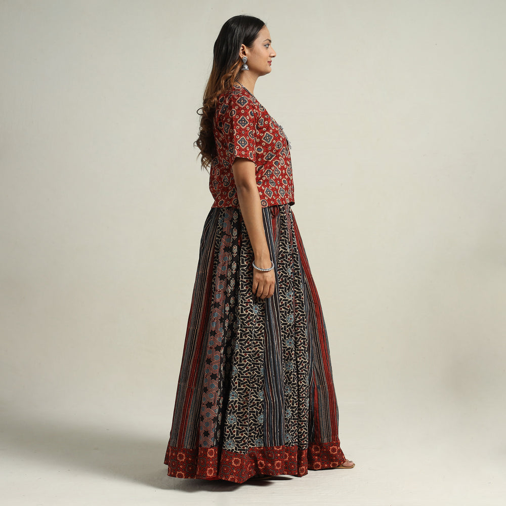 Ajrakh Patchwork Skirt 