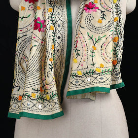 Ranihati Chanderi Silk Hand Embroidered Stole 11