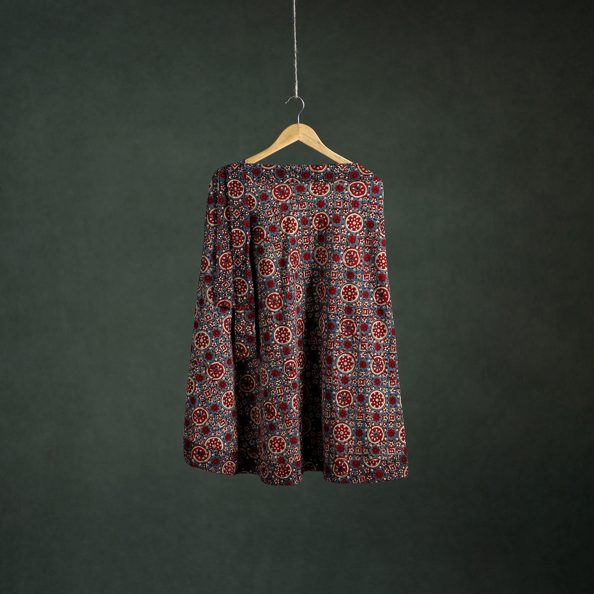 Ajrakh Hand Block Print Cotton Wrap Around Skirt 13