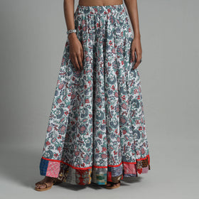 Shop Block Print Sanganeri Floral Skirt for Women