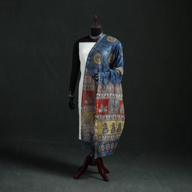 Multicolor - Mata Ni Pachedi Handpainted Natural Dyed Chanderi Silk Handloom Dupatta 26