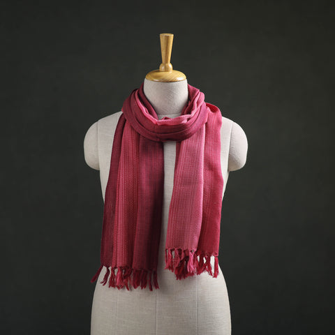 Pink - Double Shade Kumaun Handwoven Pure Merino Wool Stole 158