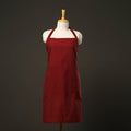 Maroon - jhiri handloom cotton apron with pocket 13