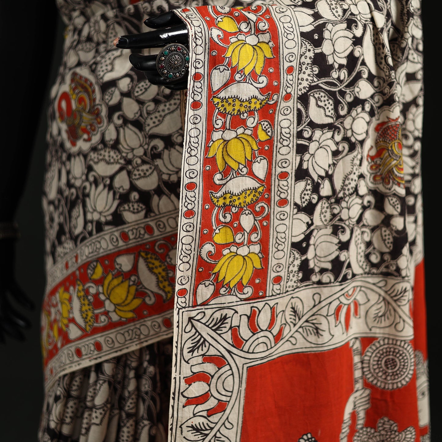 Kalamkari Printed Cotton Saree 14