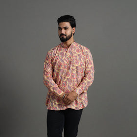 Buy Kantha Stitch Cotton Short Jaipur Kurta for Men