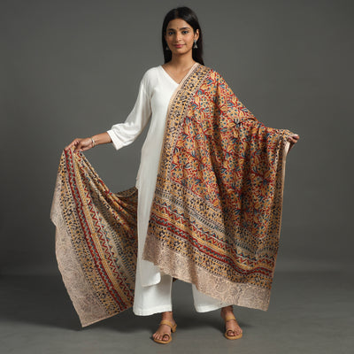 Multicolor - Kalamkari Block printed Cotton Dupatta 25