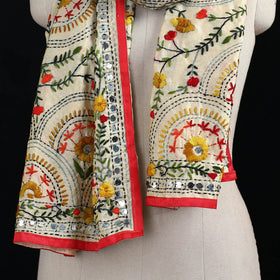 Ranihati Chanderi Silk Hand Embroidered Stole 12