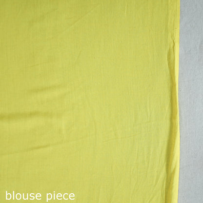 Yellow - Shibori Tie-Dye Mul Cotton Saree 09