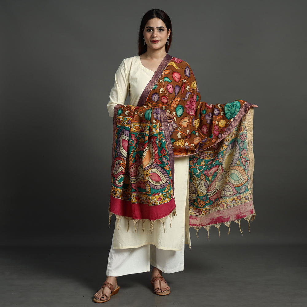 kalamkari handpainted dupatta