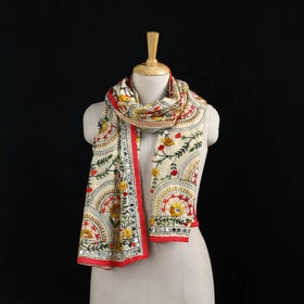 Ranihati Chanderi Silk Hand Embroidered Stole 12
