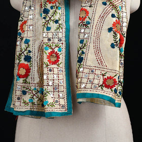 Ranihati Chanderi Silk Hand Embroidered Stole 13