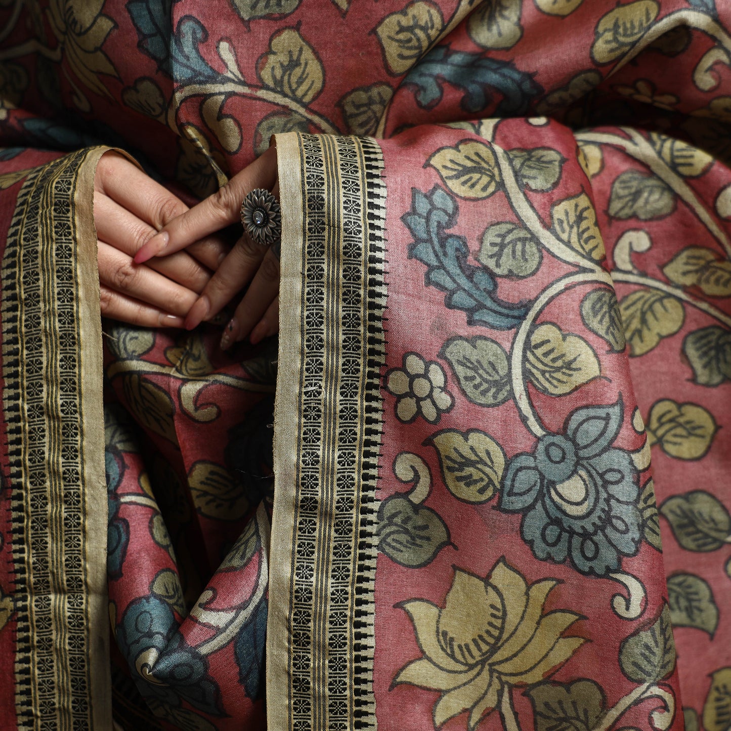 kalamkari silk dupatta