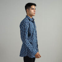 Indigo Block Printed Shirt