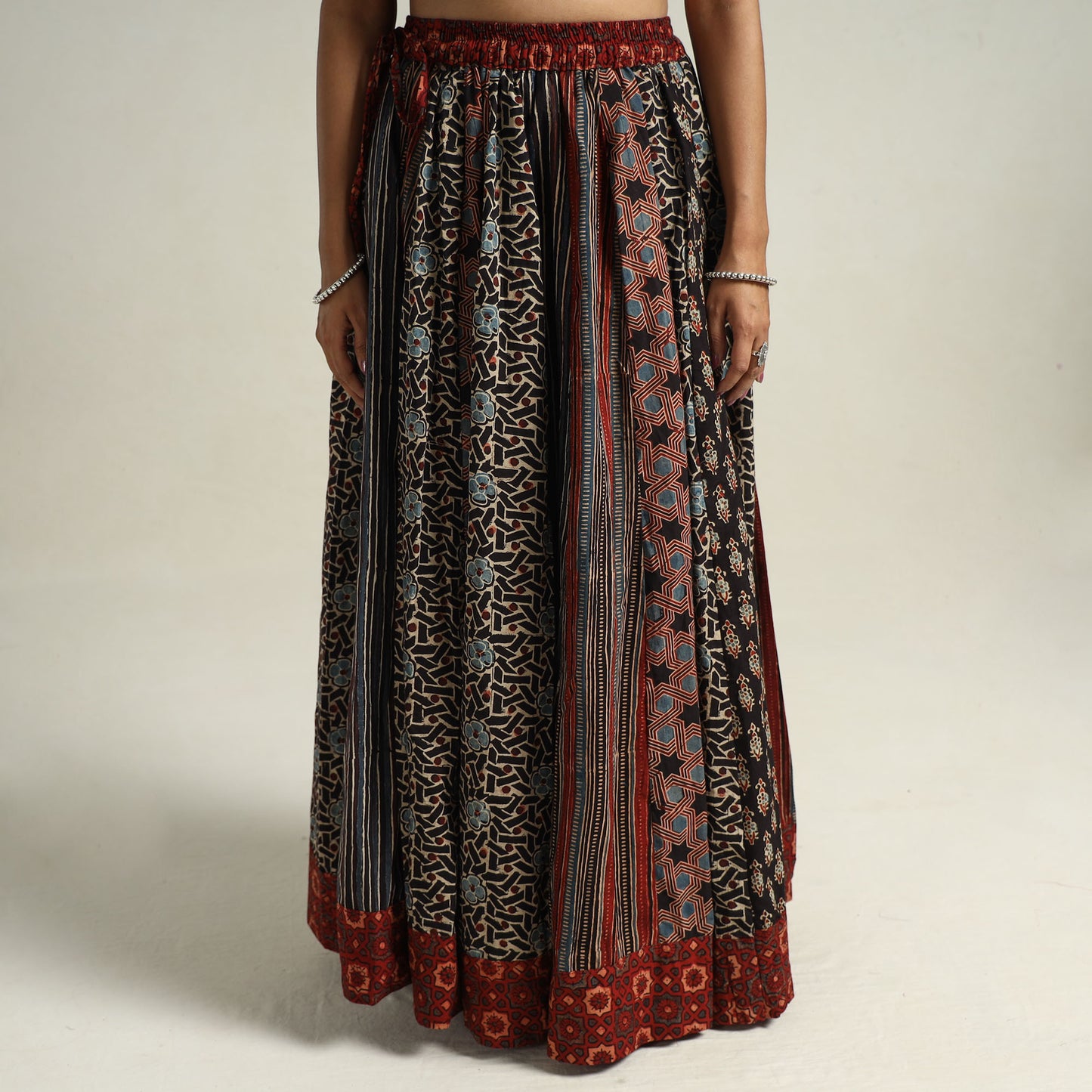 Ajrakh Patchwork Skirt 