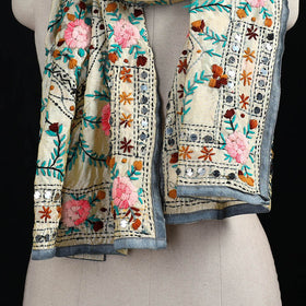 Ranihati Chanderi Silk Hand Embroidered Stole 14
