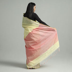  Srikakulam Handloom Jamdani Buti Cotton Saree with Tassels 