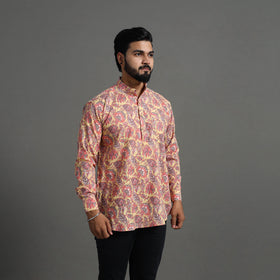 Buy Kantha Stitch Cotton Short Jaipur Kurta for Men