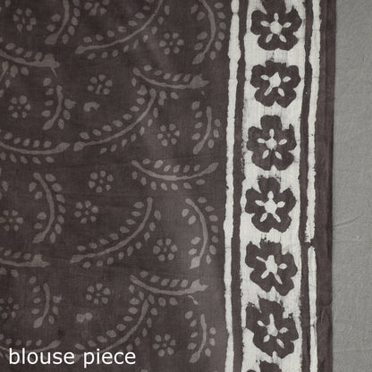 Bagru Hand Block Printed Mul Cotton Natural Dyed Saree 23
