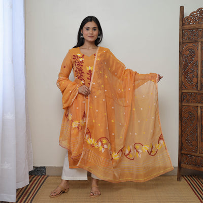 Jamdani Kurta with Dupatta Set